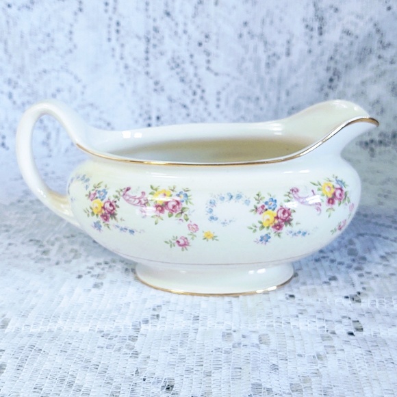 VINTAGE HOMER LAUGHLIN EGGSHELL NAUTILUS FLORAL GRAVY BOAT CIRCA 1946 - Picture 8 of 12